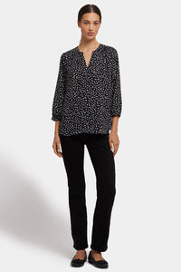 Pintuck Blouse | Francoise Dots | Blouse | NYDJ