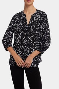 Pintuck Blouse | Francoise Dots | Blouse | NYDJ