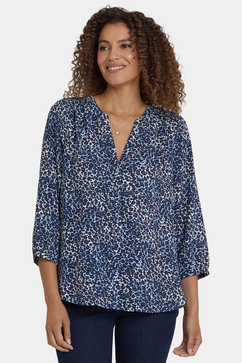 Pintuck Blouse | Indigo Cat | Blouse | NYDJ