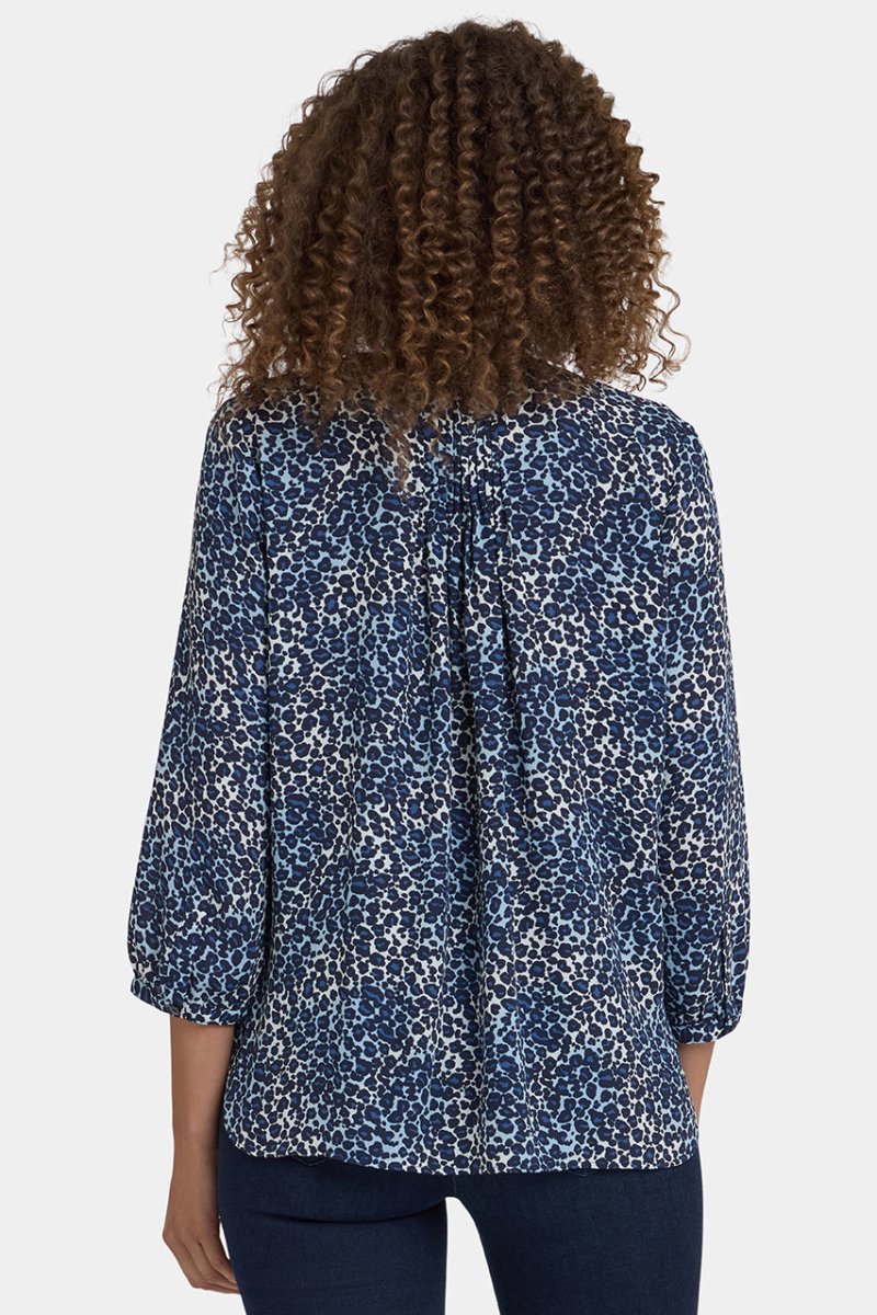 Pintuck Blouse | Indigo Cat | Blouse | NYDJ