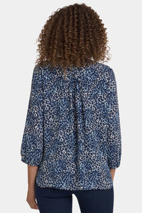 Pintuck Blouse | Indigo Cat | Blouse | NYDJ