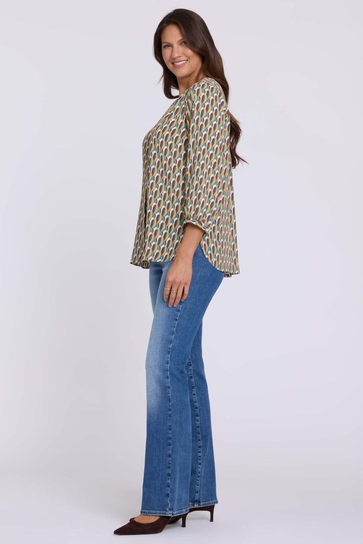 Pintuck Blouse | Oval Park Sungold - NYDJ
