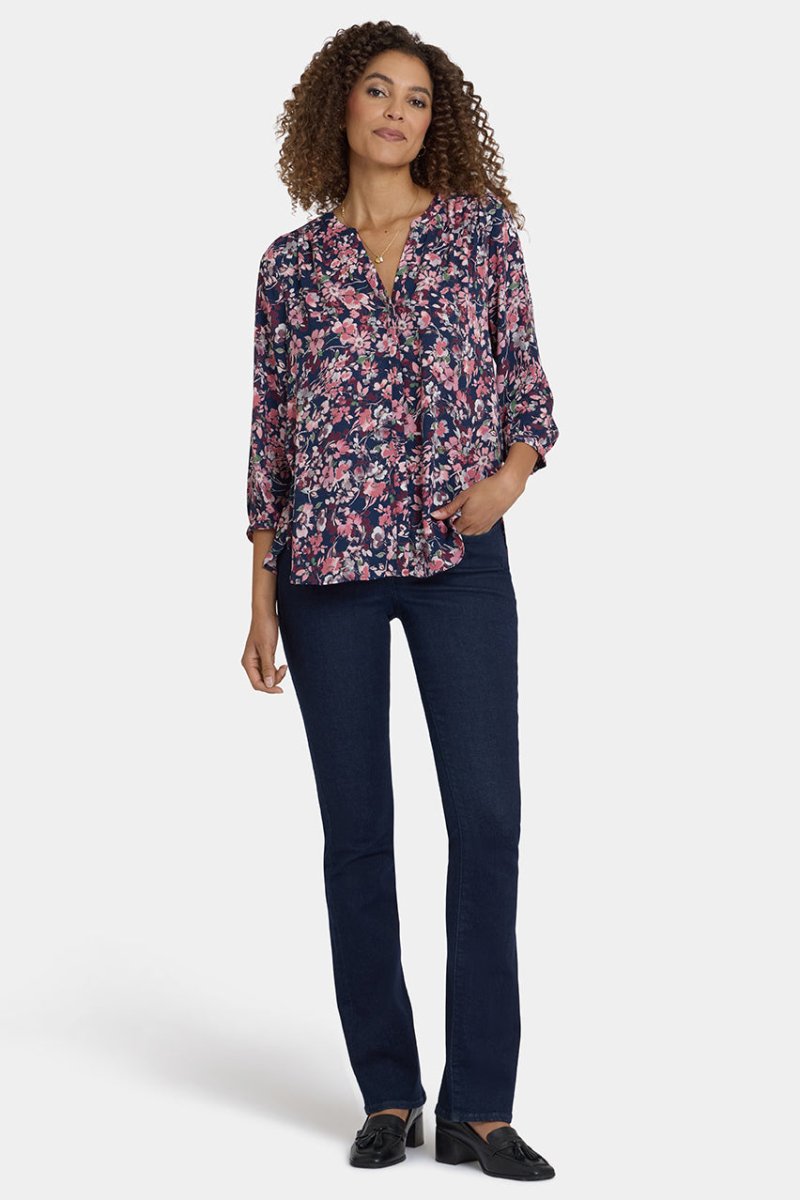 Pintuck Blouse | Rosetta Blooms | Blouse | NYDJ