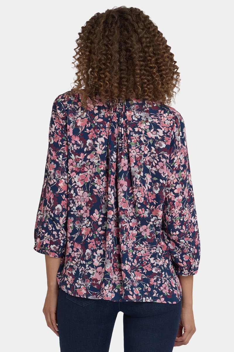 Pintuck Blouse | Rosetta Blooms | Blouse | NYDJ