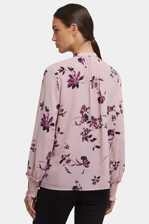 Pleated Peasant Blouse | Petite Palais | Blouse | NYDJ