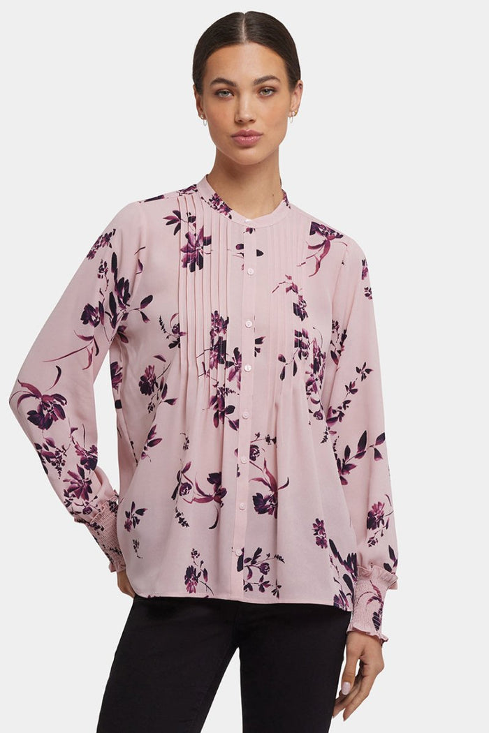 Pleated Peasant Blouse | Petite Palais | Blouse | NYDJ