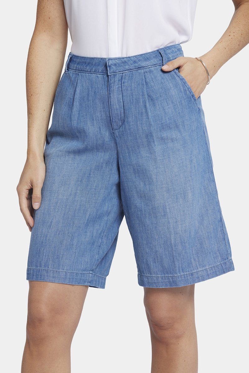 Relaxed Denim Bermuda Shorts With High Rise | Corfu | Shorts | NYDJ