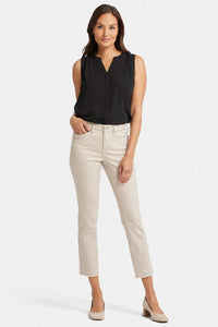 Sheri Slim Ankle Jeans With Frayed Hems | Feather | Pants | NYDJ