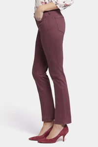 Sheri Slim Jeans Dark Red Coloured Denim | Dark Cherry | Pants | NYDJ