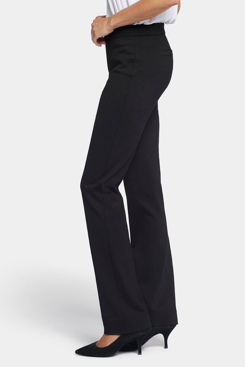 Slim Pants in Ponte Knit | Black | Pants | NYDJ