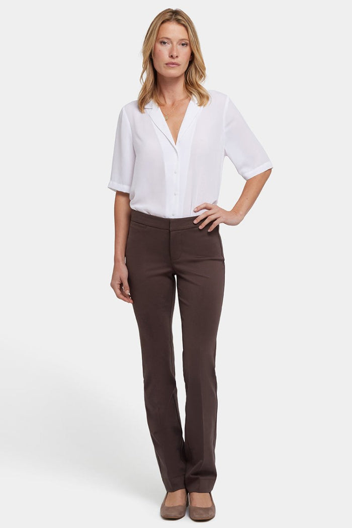 Slim Pants in Ponte Knit | Coffee Bean | Pants | NYDJ