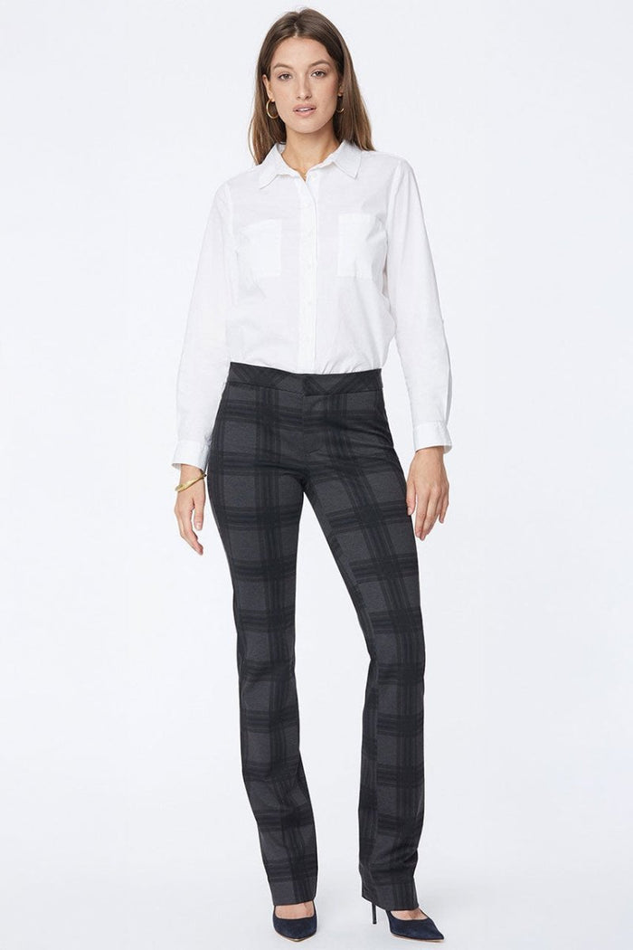 Slim Trouser Plaid Jersey | Piedmont Plaid | Pants | NYDJ