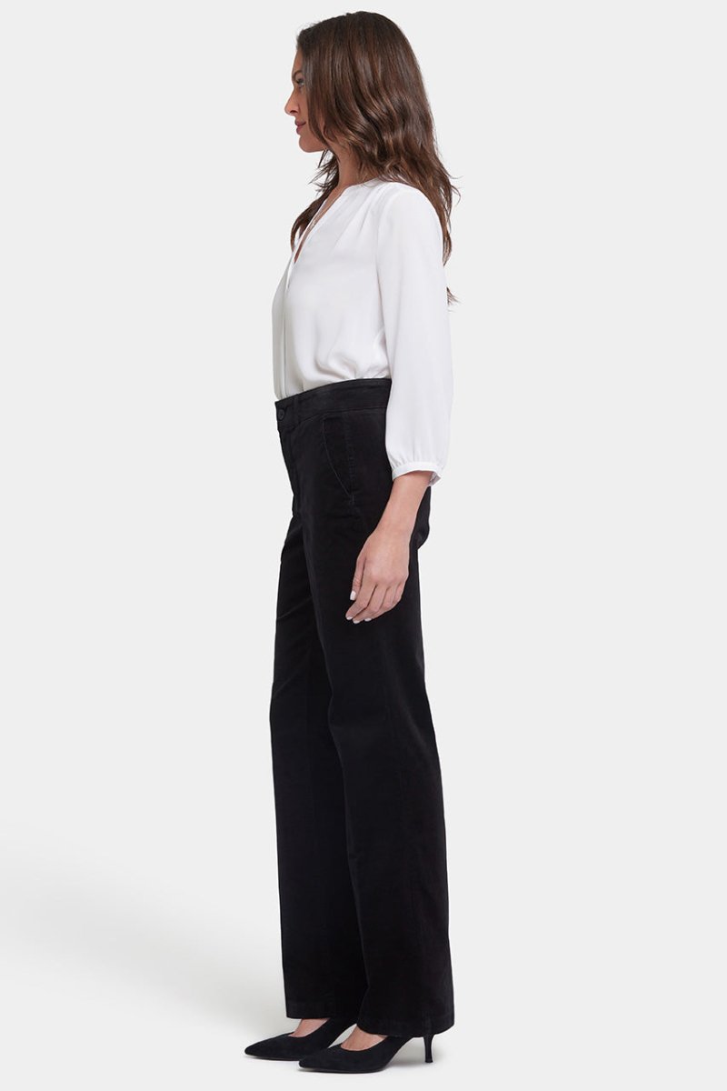 Straight Pants in Velveteen | Black | Pants | NYDJ