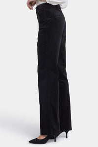 Straight Pants in Velveteen | Black | Pants | NYDJ