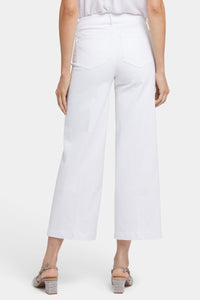 Teresa Wide Leg Ankle Jeans | Optic White | Pants | NYDJ