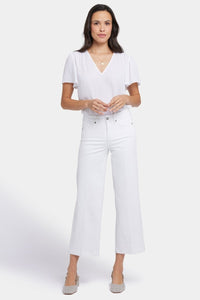 Teresa Wide Leg Ankle Jeans | Optic White | Pants | NYDJ