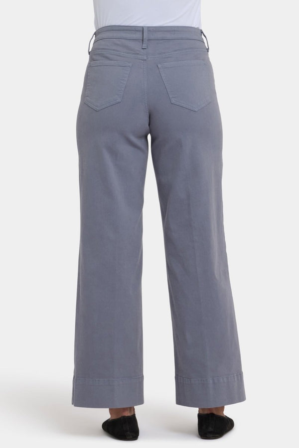 Teresa Wide Leg Ankle Jeans | Shadow Blue | Pants | NYDJ