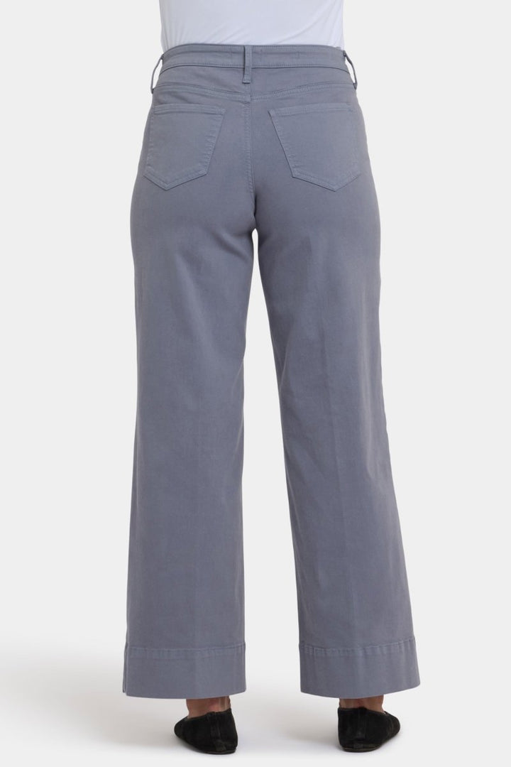 Teresa Wide Leg Ankle Jeans | Shadow Blue | Pants | NYDJ