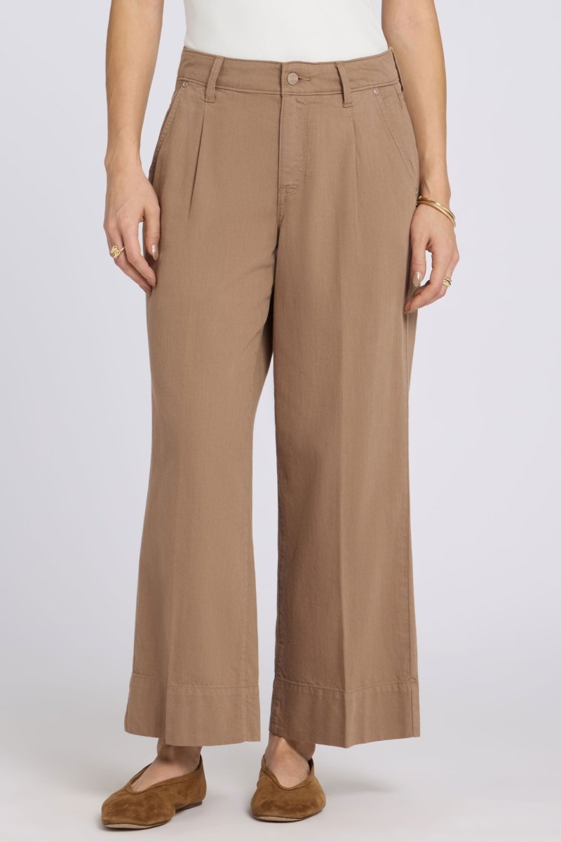 Teresa Wide Leg Ankle Jeans With High Rise | Toasted Coconut | Pants | NYDJ