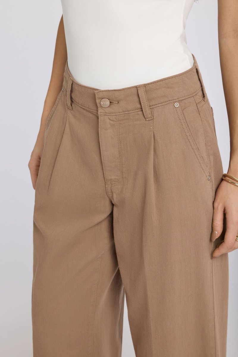 Teresa Wide Leg Ankle Jeans With High Rise | Toasted Coconut | Pants | NYDJ