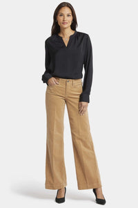 Teresa Wide Leg Corduroy Trouser | Sand Dune | Non Denim | NYDJ
