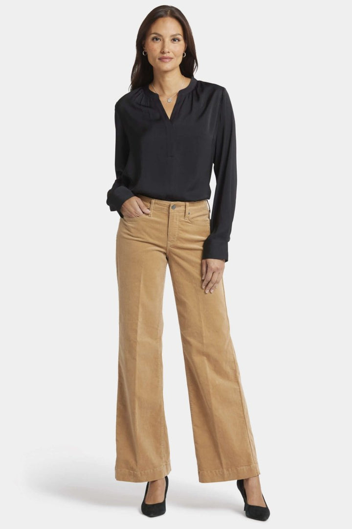 Teresa Wide Leg Corduroy Trouser | Sand Dune | Non Denim | NYDJ