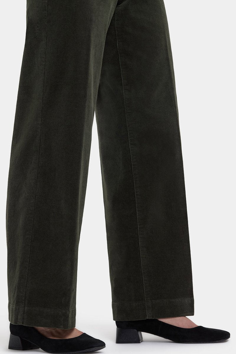Teresa Wide Leg Corduroy Trouser | Vine Leaf | Non Denim | NYDJ