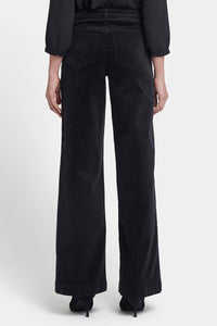 Teresa Wide Leg Trouser Corduroy | Black | Non Denim | NYDJ