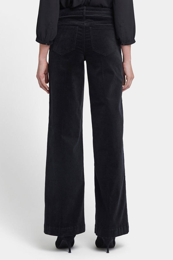 Teresa Wide Leg Trouser Corduroy | Black | Non Denim | NYDJ
