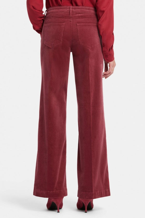 Teresa Wide Leg Trouser Red Corduroy | Paintbrush | Non Denim | NYDJ