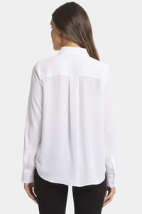 Tuxedo Blouse White | Optic White | Blouse | NYDJ