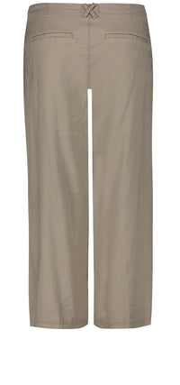 Wide Leg Crop Grey Stretch Linen | Wet Sand | Pants | NYDJ