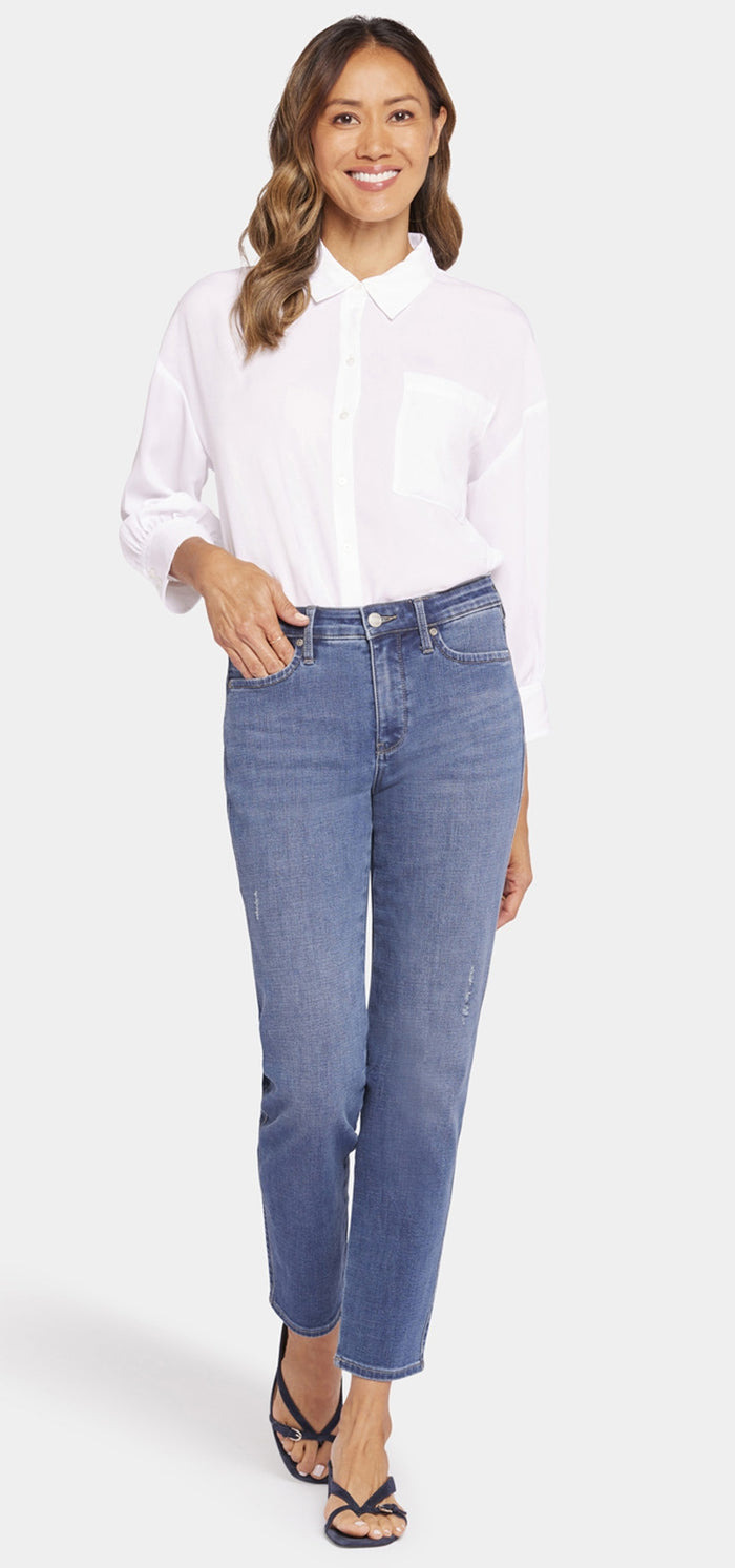 Stella Tapered Ankle Jeans Medium Blue Premium Denim | Adore | Pants | NYDJ