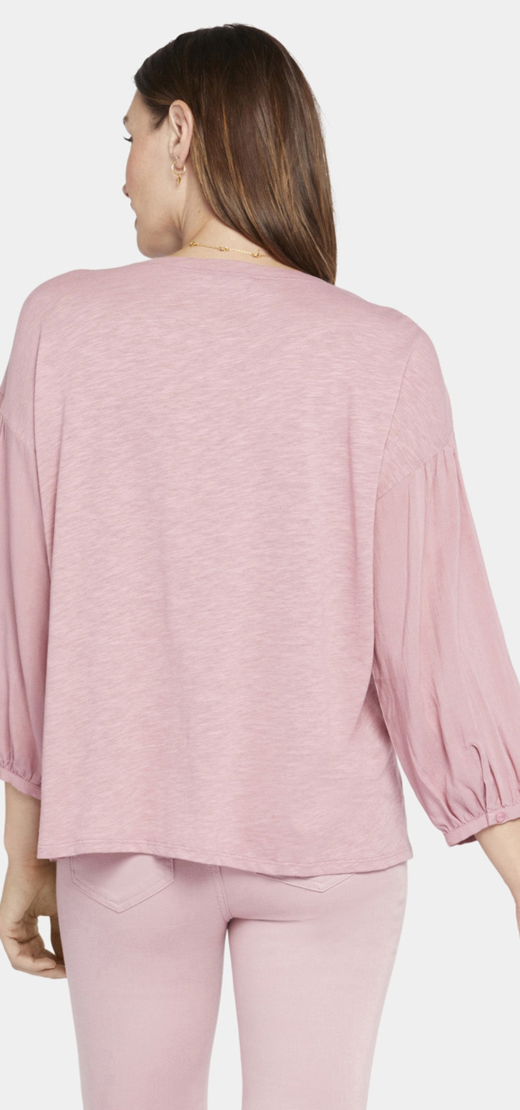 Peasant Tee Pink | Vintage Pink | Top | NYDJ