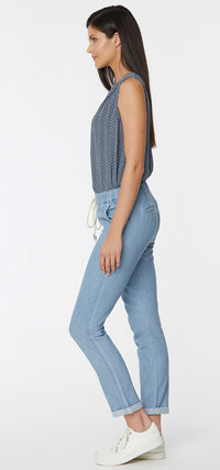 Drawstring Slim Jogger Ankle Light Blue Chambray | Light Stone | Denim | NYDJ