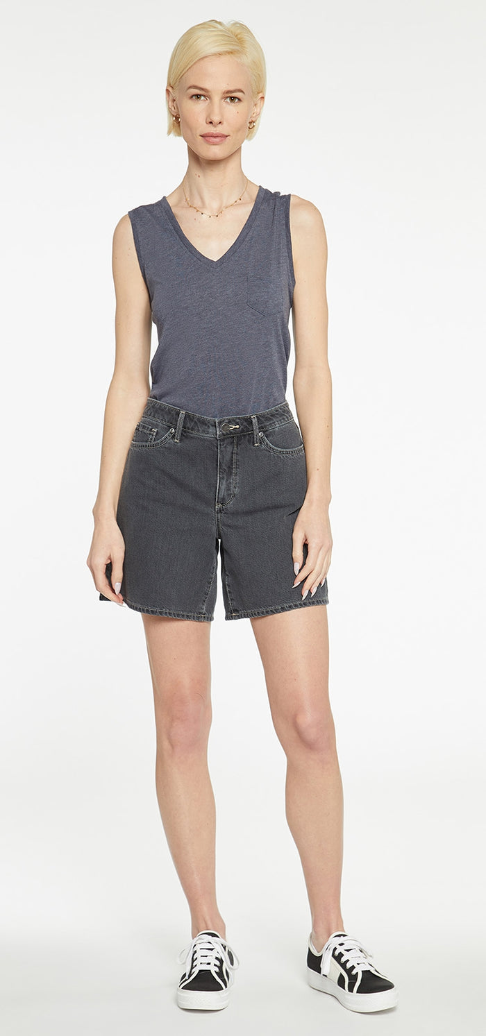 Reese A-Line Denim Shorts Grey | Nevada | Pants | NYDJ