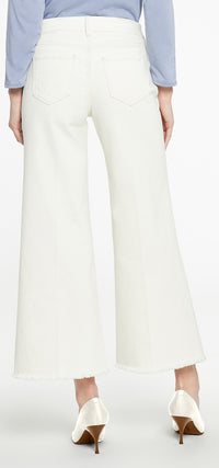 Patchie Wide Leg Ankle Jeans White | Carson | Pants | NYDJ