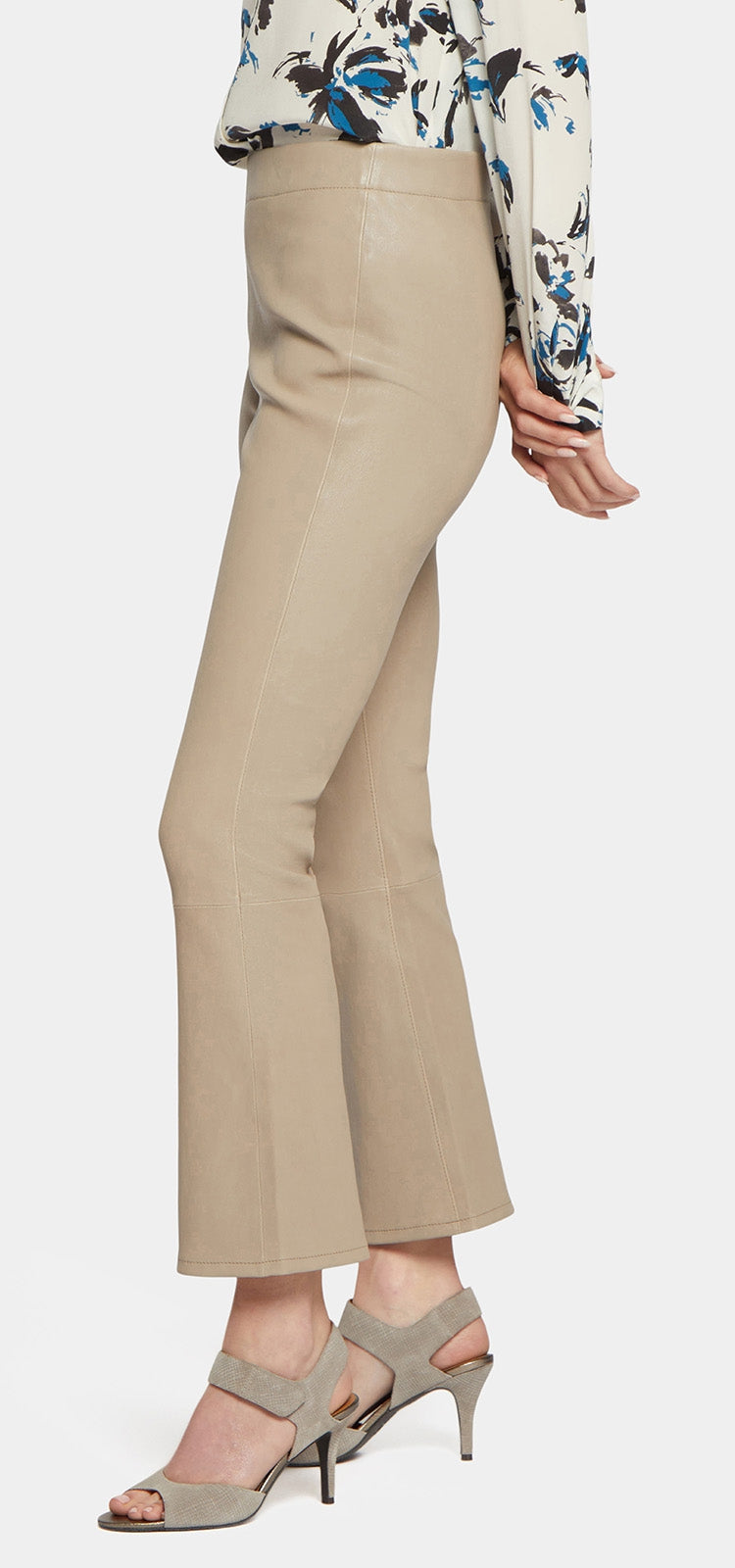 Slim Bootcut Ankle Pull-On Pants Beige Statement™ | Feather | Non Denim | NYDJ