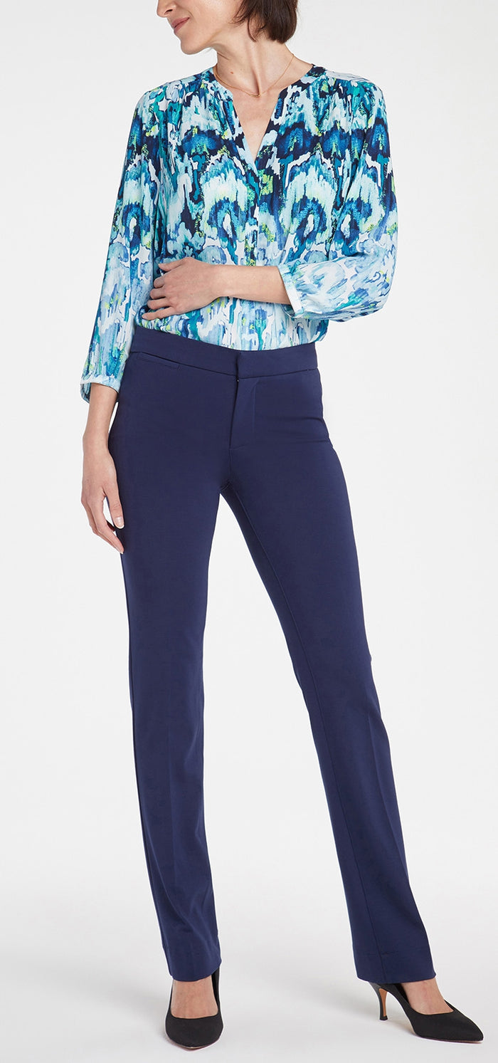 Slim Trouser Dark Blue (Petite) | Evening Tide | Pants | NYDJ