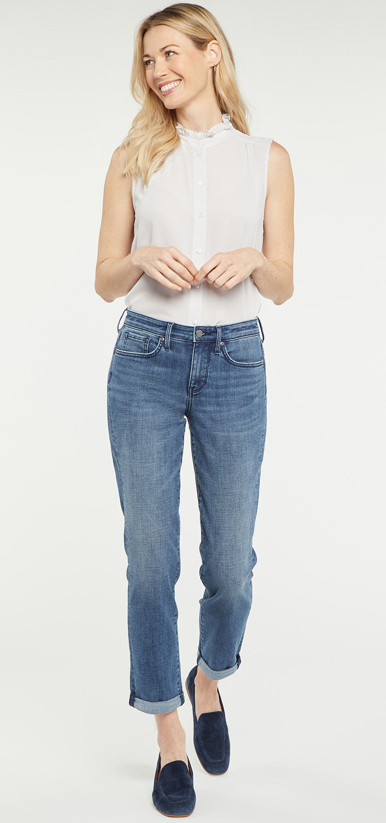 Margot Girlfriend Jeans Medium Blue Premium Denim (Petite)