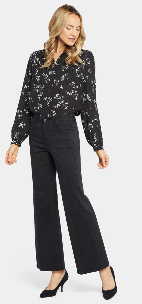 Major Wide Leg Jeans Black Waist-Match™ Denim | Vintage Black | Pants | NYDJ