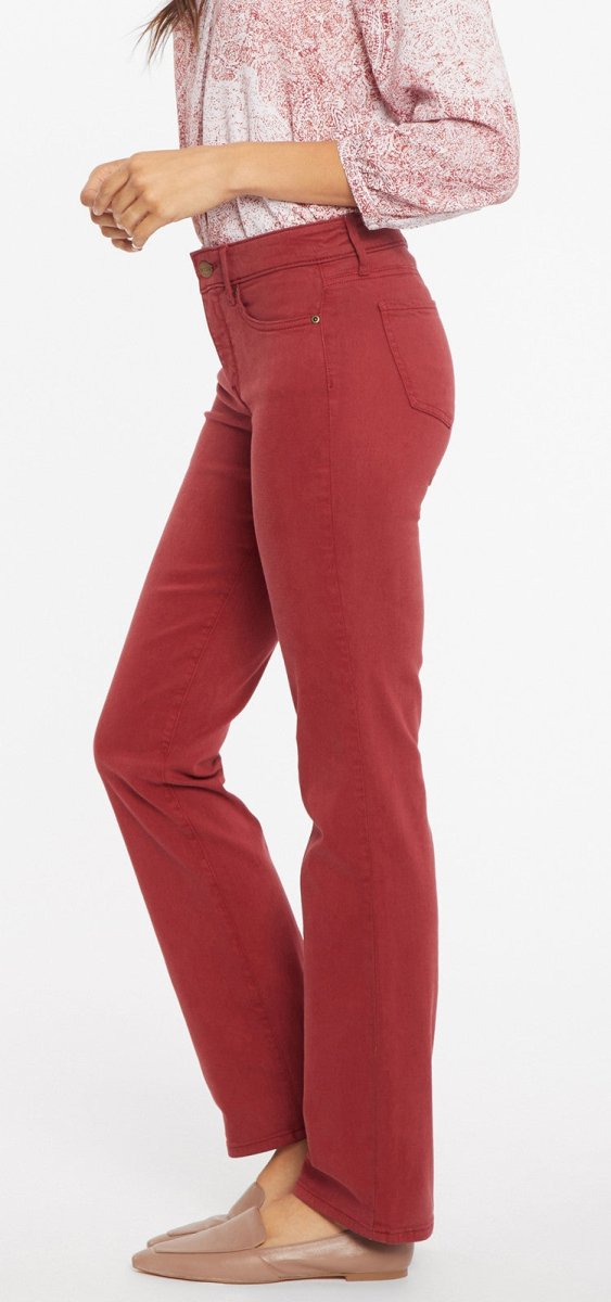 Marilyn Straight Red Premium Denim | Boysenberry Reactive | Non Denim | NYDJ