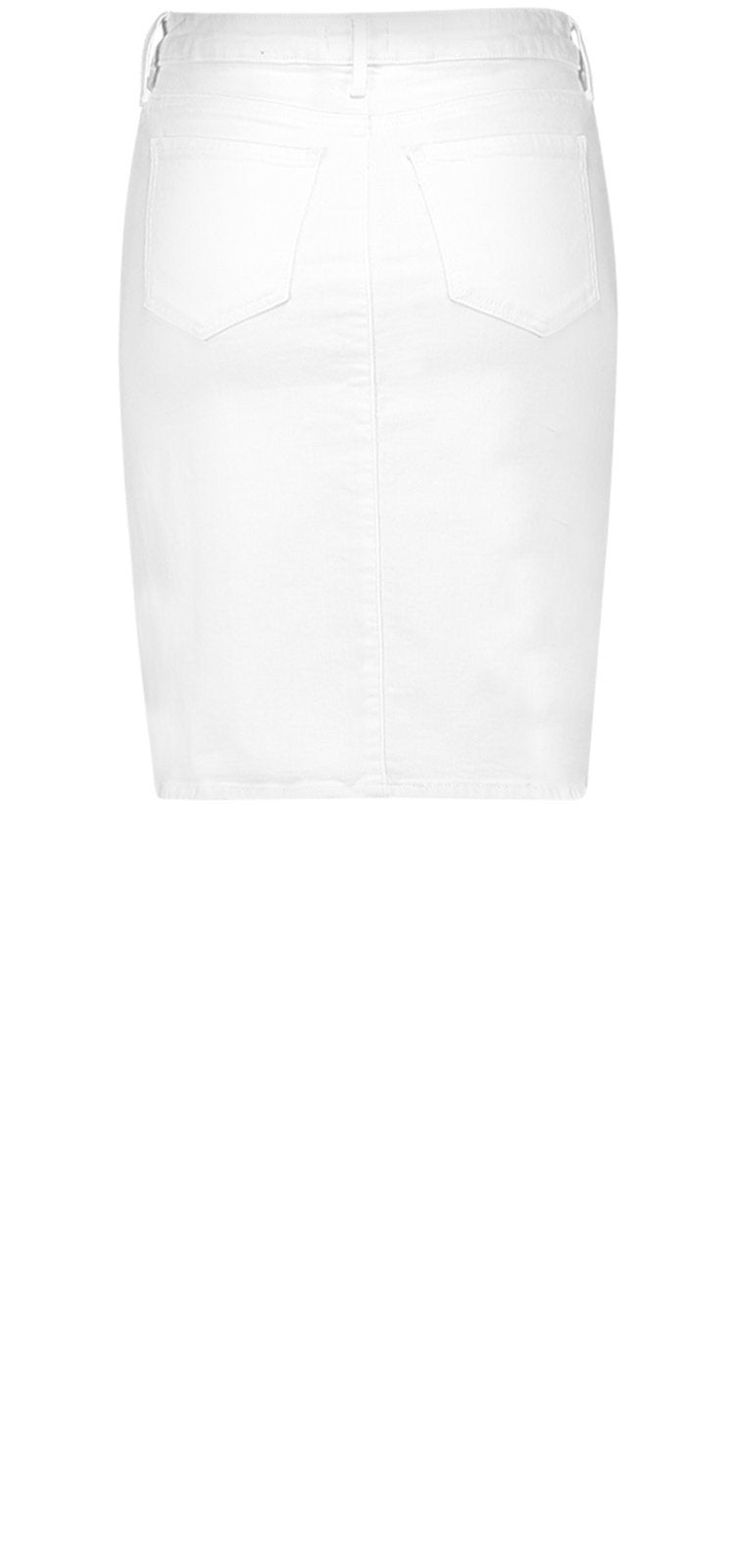 5 Pocket Skirt White Premium Denim | Optic White | Skirt | NYDJ