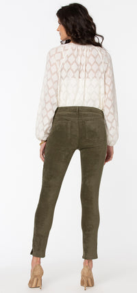 Alina Skinny Green Faux Suede | Martini Olive | Pants | NYDJ