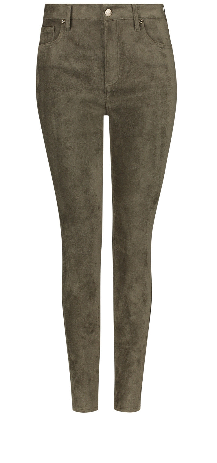 Alina Skinny Green Faux Suede | Martini Olive | Pants | NYDJ