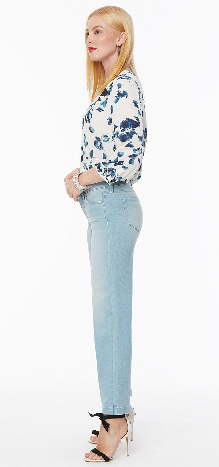 Teresa Wide Leg Ankle Jeans Light Blue Premium Denim | Naomi | Denim | NYDJ