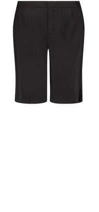 Relaxed Bermuda Short Black Stretch Linen | Black | Shorts | NYDJ